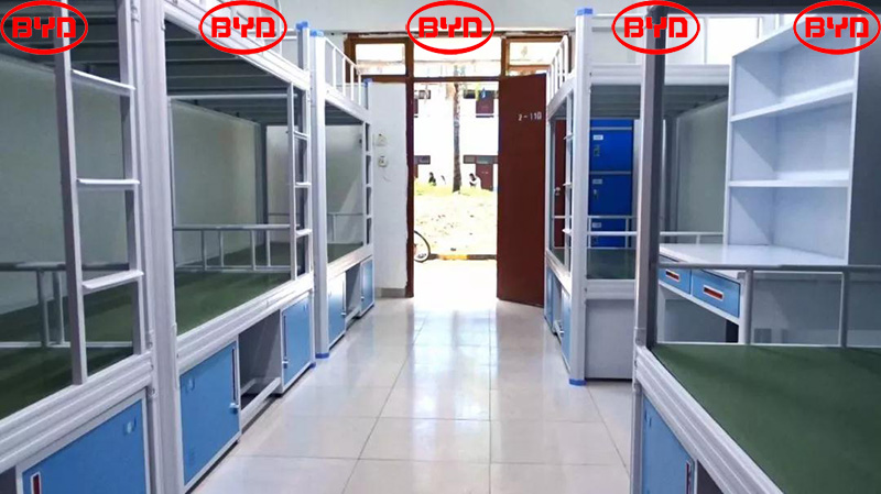 艾尚家具宿舍鐵架床廠家攜手比亞迪共建全新現(xiàn)代化宿舍