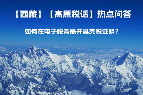如何在電子稅務(wù)局開具完稅證明？