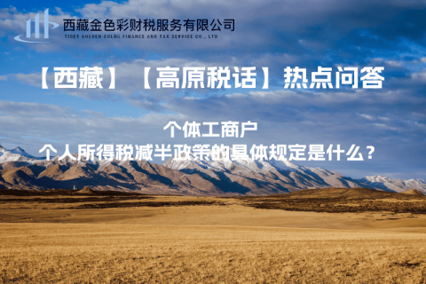 個體工商戶個人所得稅減半政策的具體規(guī)定是什么？